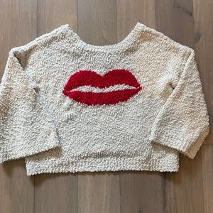 Chunky knit lips sweater